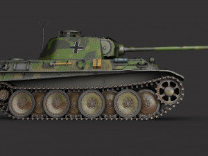 PZV Panther Tank 3D Model