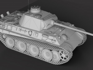 PZV Panther Tank 3D Model