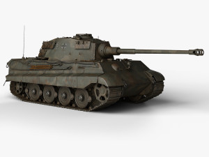 Tiger 2 Tank 3D Model