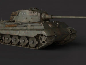 Tiger 2 Tank 3D Model