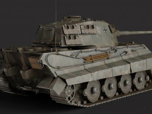 Tiger 2 Tank 3D Model