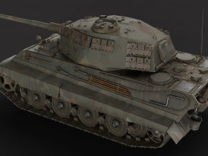 Tiger 2 Tank 3D Model