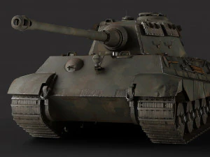 Tiger 2 Tank 3D Model