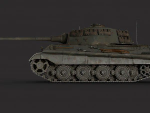 Tiger 2 Tank 3D Model