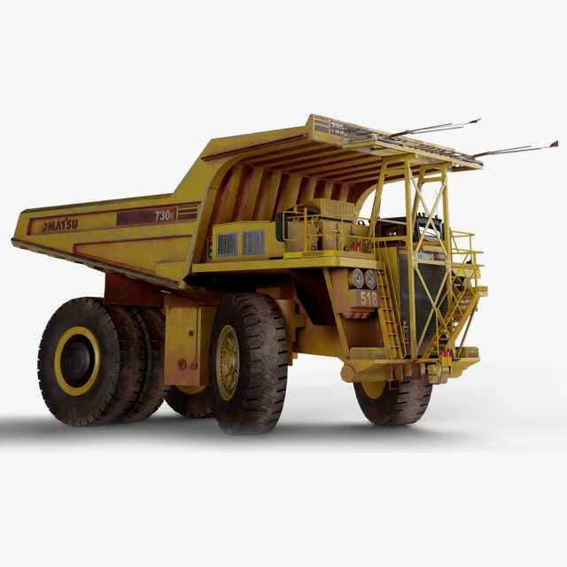 Komatsu 730E 3D 모델 .c4d .max .obj .3ds .fbx .stl .blend 