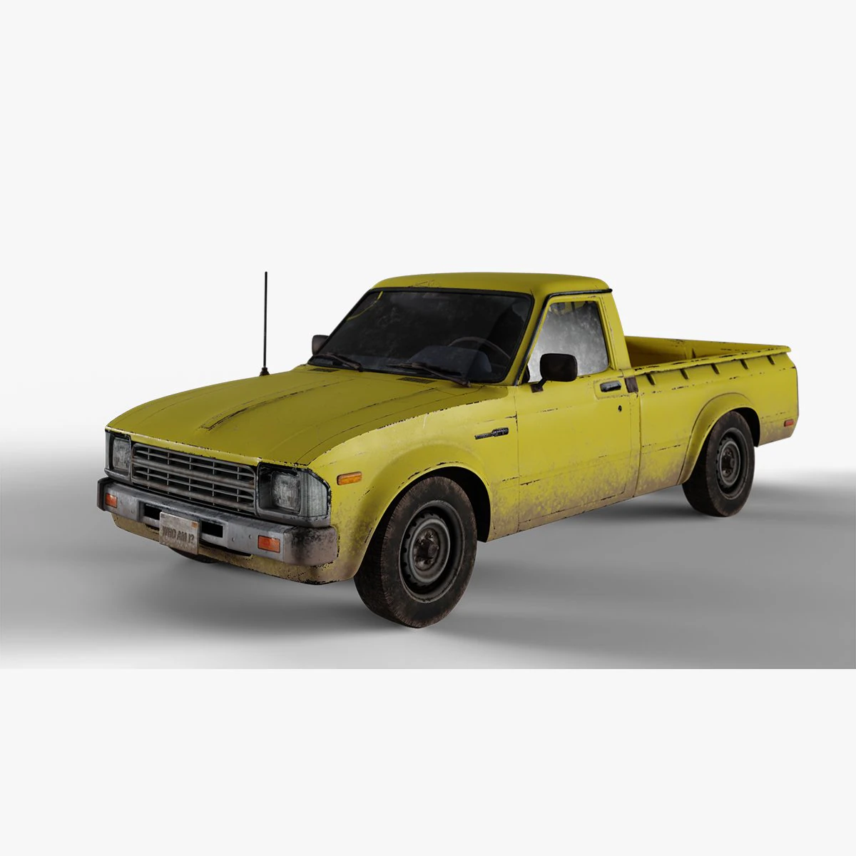 Old Toyota Pickup 3D Model .c4d .max .obj .3ds .fbx .stl .blend