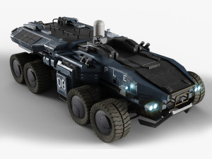 Sci-Fi APC 3Dモデル