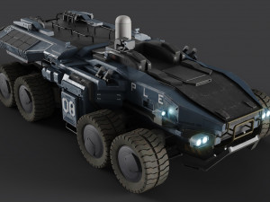 Sci-Fi APC 3D Модель
