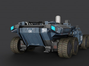 Sci-Fi APC 3D Модель