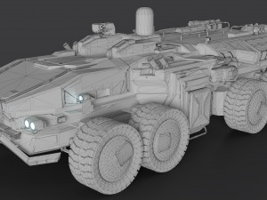 Sci-Fi APC 3D Модель