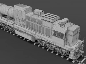 TEM-19 Locomotive 3D Model