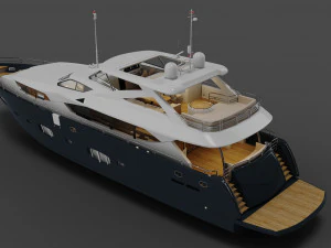 Yacht - Sunseeker 3D Model
