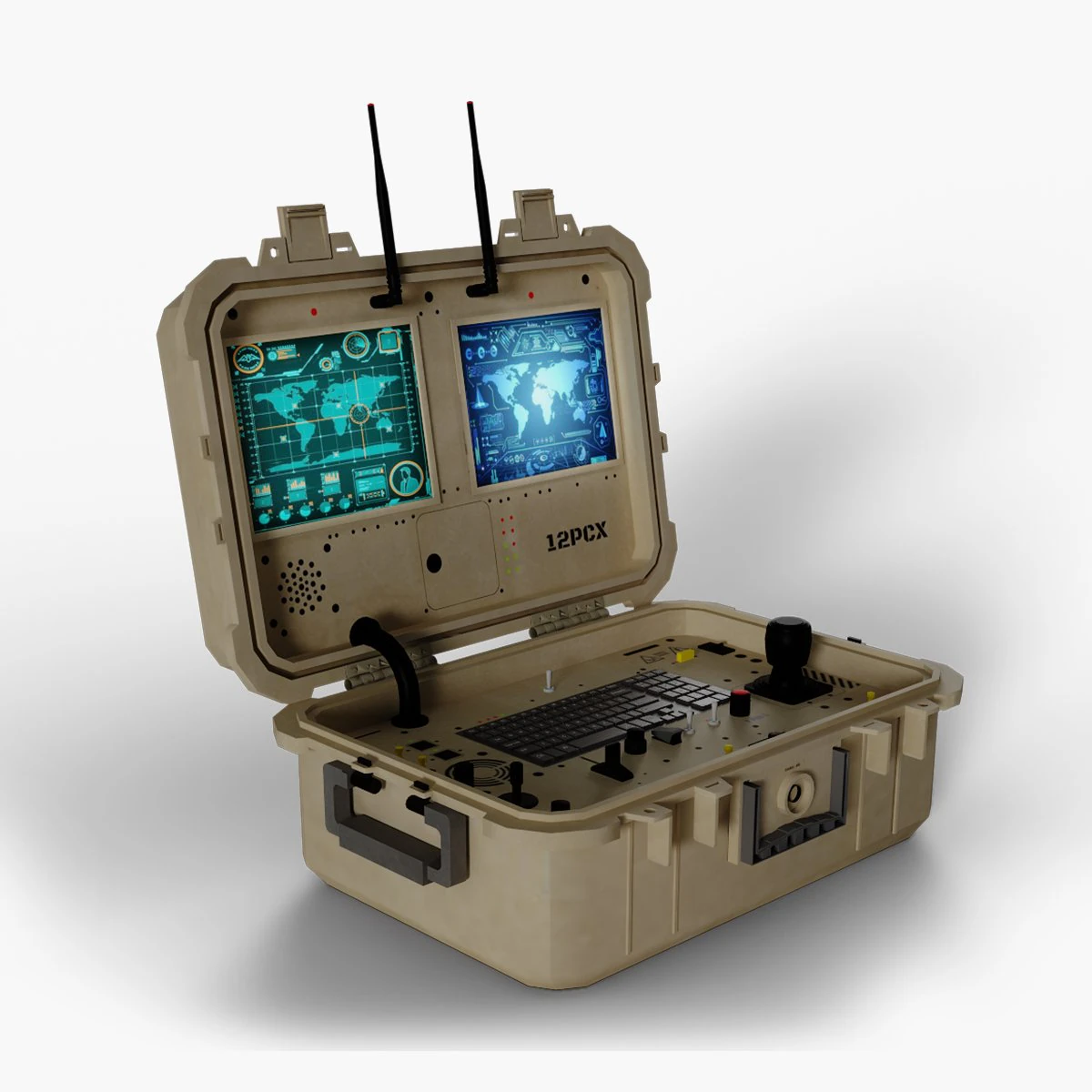 Transmitter Console 3D Model .c4d .max .obj .3ds .fbx .stl .blend 