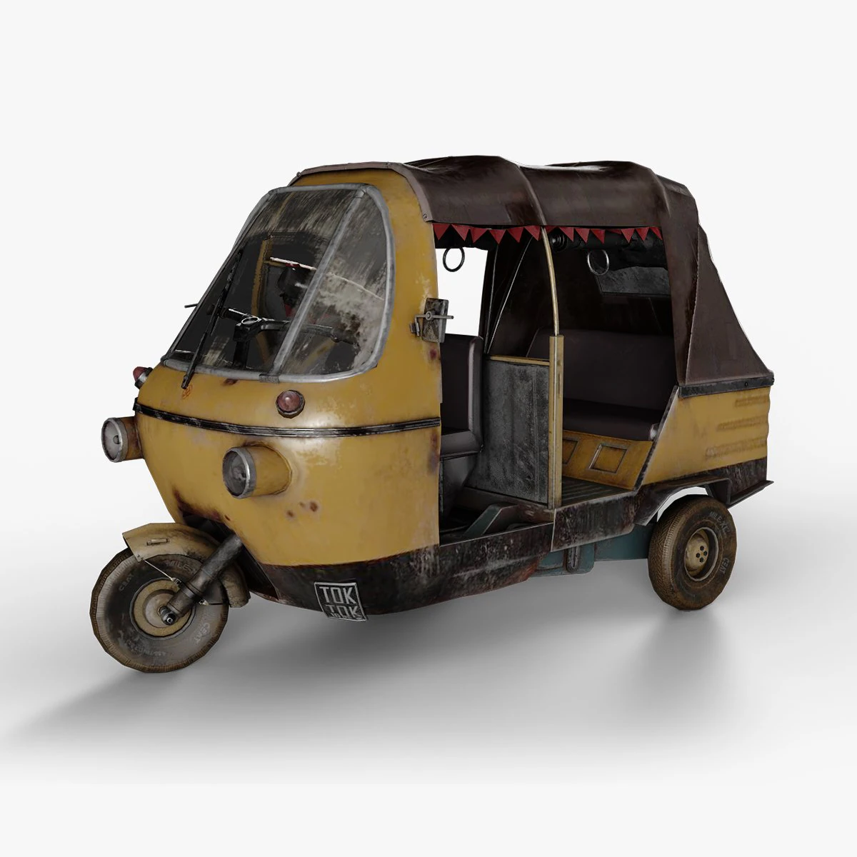 TUK-TUK 3D Model .c4d .max .obj .3ds .fbx .stl .blend 