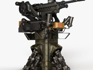 Automatic Turret 3D Model