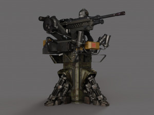 Automatic Turret 3D Model