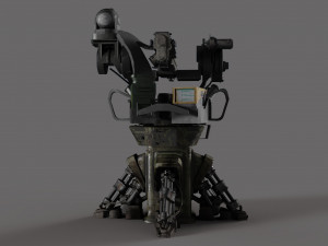 Automatic Turret 3D Model