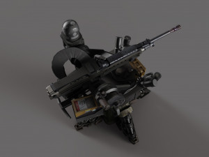 Automatic Turret 3D Model