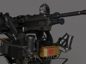 Automatic Turret 3D Model