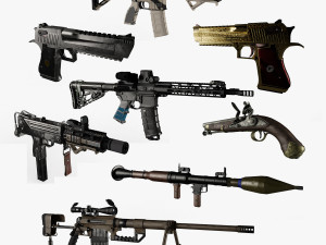 Weapon collection 3D Model