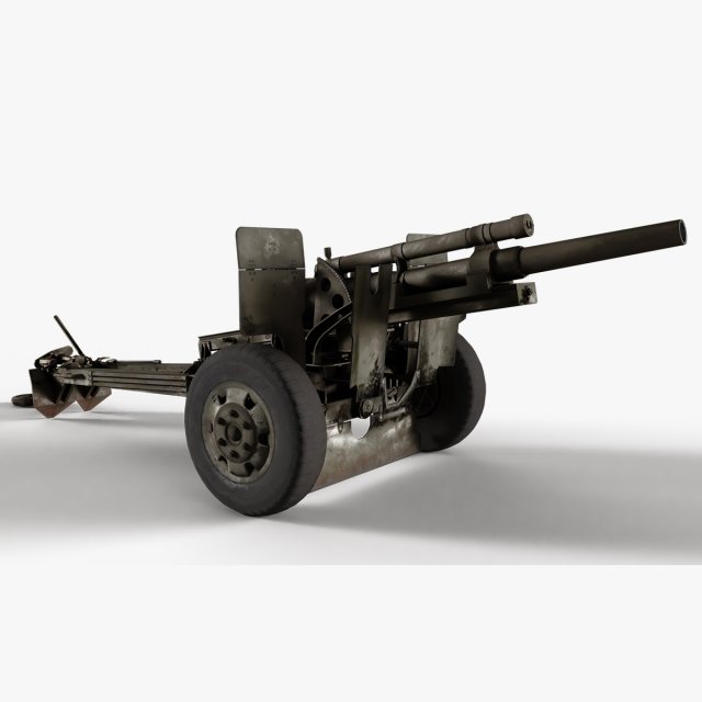 Howitzer M101A1 3Dモデル .c4d .max .obj .3ds .fbx .stl .blend 