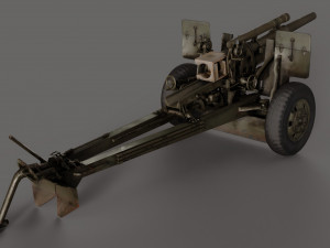 Howitzer M101A1 3Dモデル