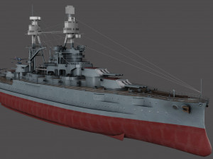 USS Arizona - Class Battleship 3D Model