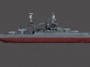 USS Arizona - Class Battleship 3D Model