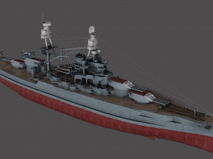 USS Arizona - Class Battleship 3D Model