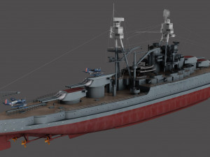 USS Arizona - Class Battleship 3D Model