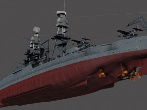 USS Arizona - Class Battleship 3D Model