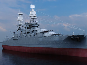 USS Arizona - Class Battleship 3D Model