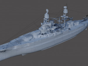 USS Arizona - Class Battleship 3D Model