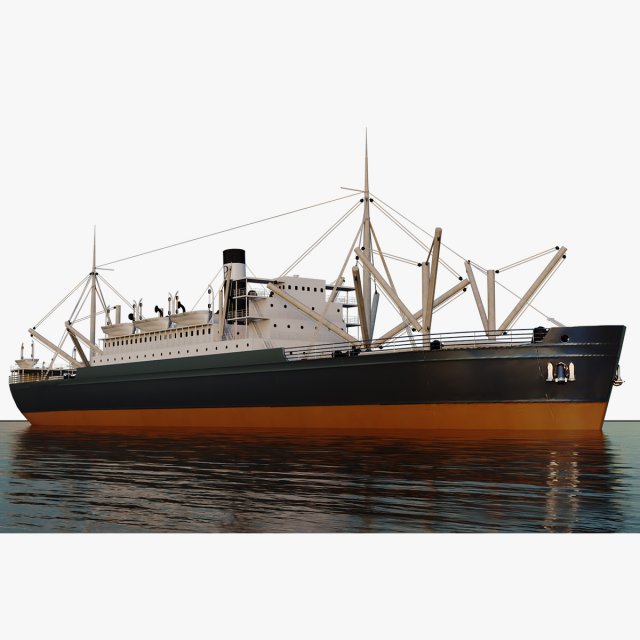 SS Ancon - Cargo Modelo 3D .c4d .max .obj .3ds .fbx .stl .blend 