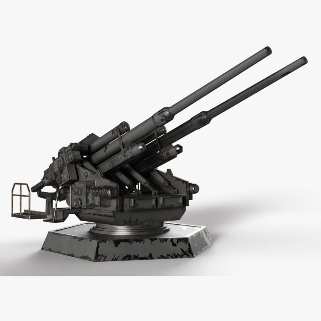 12-8cm Flak Modelo 3D .c4d .max .obj .3ds .fbx .stl .blend 