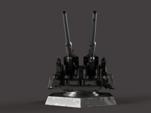 12-8cm Flak 3D Model