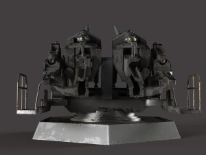 12-8cm Flak 3D Model
