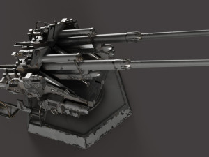 12-8cm Flak Modelo 3D