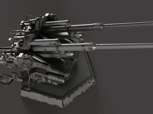 12-8cm Flak 3D Model