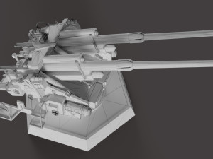 12-8cm Flak Modelo 3D