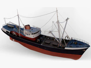 Traineira do Mar do Norte Modelo 3D