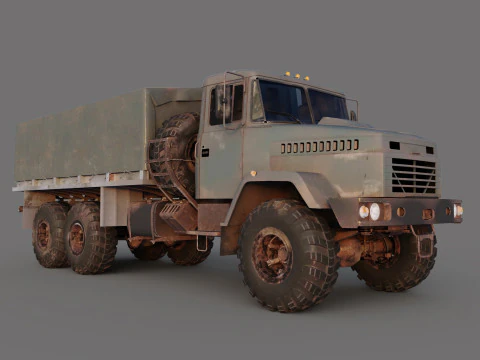 Cami&oacute;n militar Modelo 3D