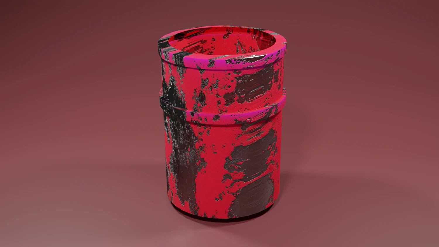 Berrel of worn paint 3D Model .c4d .max .obj .3ds .fbx .stl .blend 
