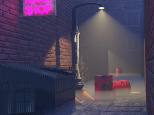 버려진 분기 3D 모델