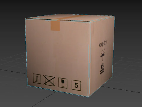 Caja de cart&oacute;n Modelo 3D