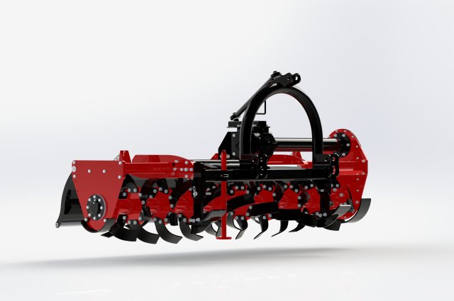 HYDRAULIC OFFSET ROTARY TILLER Model 3D .c4d .max .obj .3ds .fbx .stl .blend 