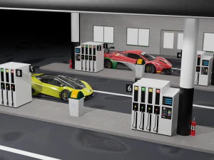 Gas pump 3D Model