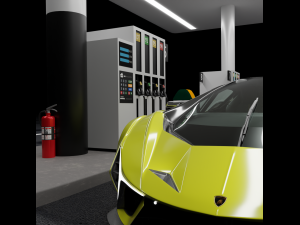 Gas pump 3Dモデル