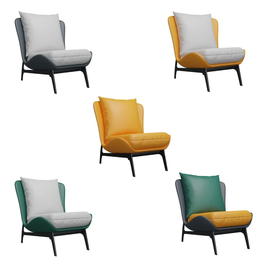 Nordic Sofa Chair 3D Model .c4d .max .obj .3ds .fbx .stl .blend 