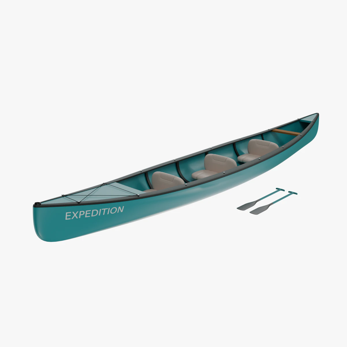 Canoe with Paddle 3D Model .c4d .max .obj .3ds .fbx .stl .blend 
